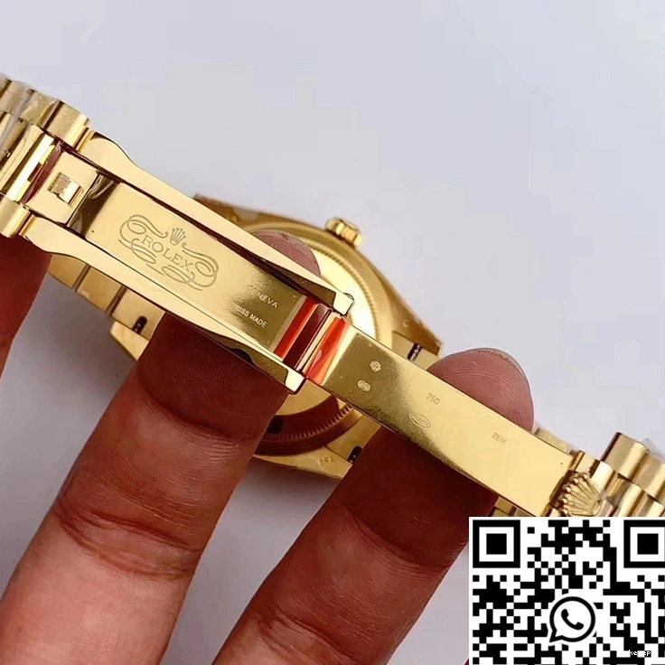 EW Rolex Factory M128238-0022 Day-Date Gray Dial Gold Yellow 0327